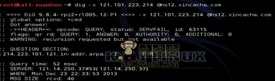 kali linux渗透实战 DNS信息收集